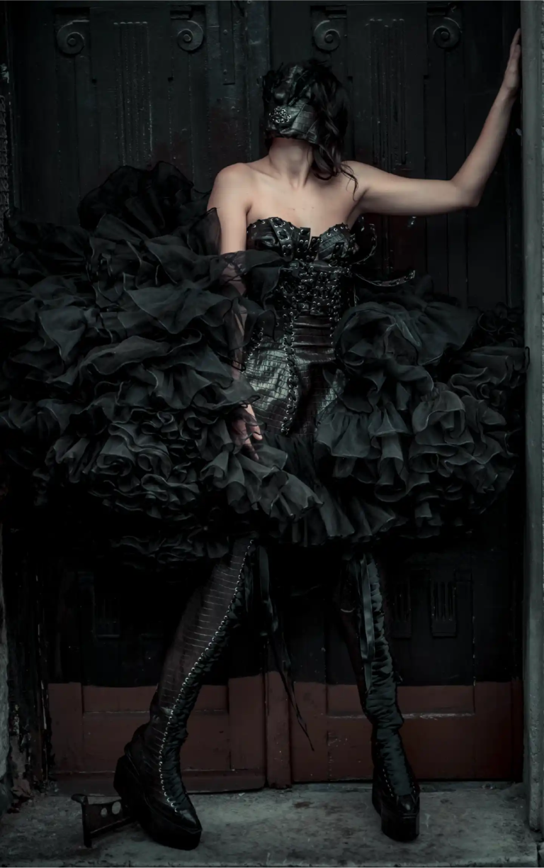 Look 11 from the Wounded Swan collection by Etnik Shala