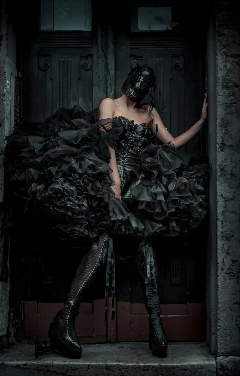 Look 13 from the Wounded Swan collection by Etnik Shala