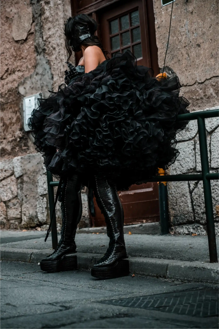Look 17 from the Wounded Swan collection by Etnik Shala