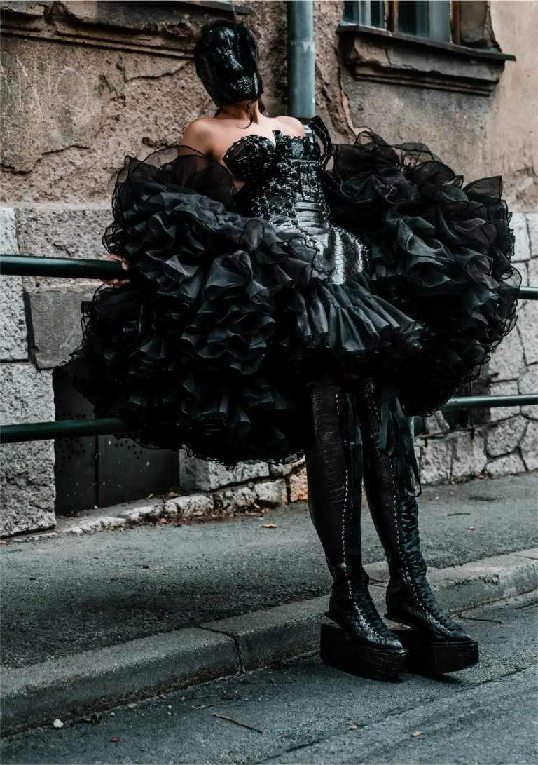 Look 20 from the Wounded Swan collection by Etnik Shala