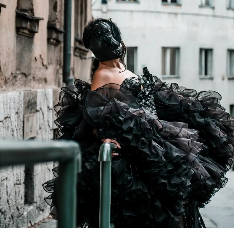 Look 22 from the Wounded Swan collection by Etnik Shala