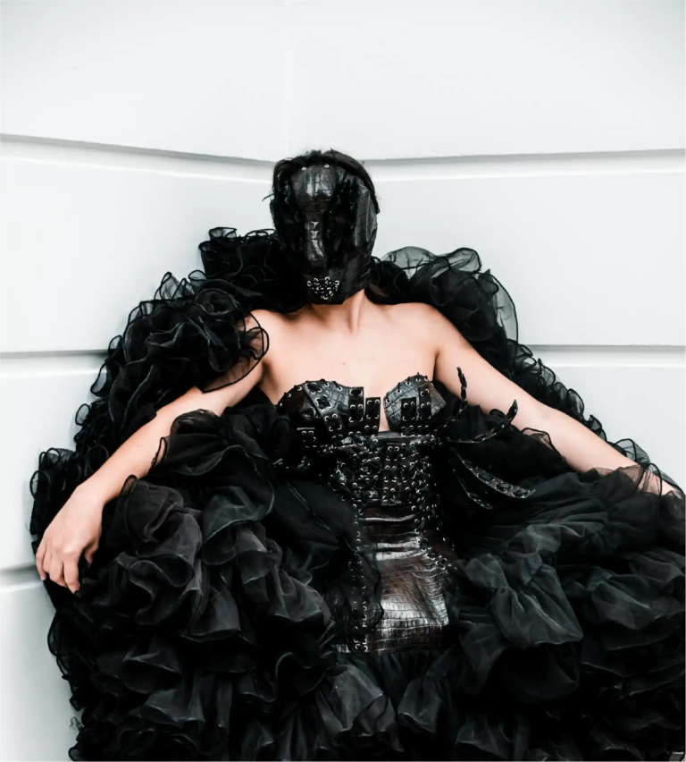 Look 07 from the Wounded Swan collection by Etnik Shala