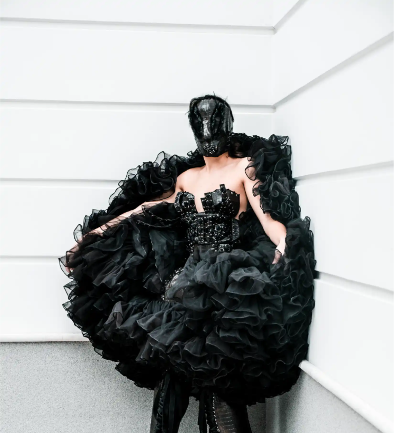 Look 09 from the Wounded Swan collection by Etnik Shala